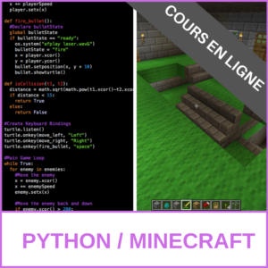 Stage : Je code en Python sur Minecraft | 20 au 24 février | 14h - 15h30