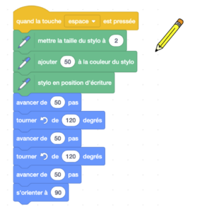 Code scratch triangle